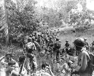 US Marines rest during the battle